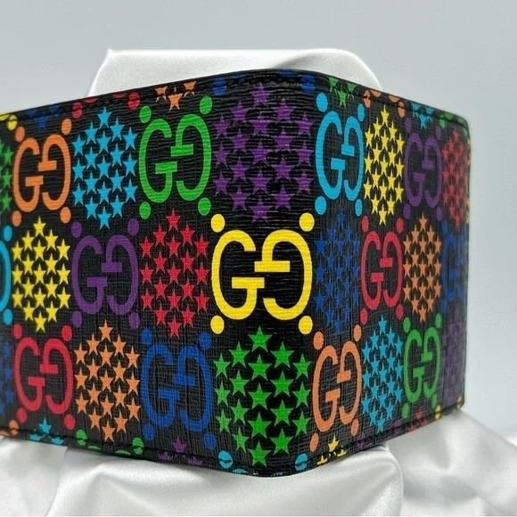 GUCCI GG Supreme Monogram Psychedelic Bi-Fold Wallet Black Multicolor LIKE NEW - Picture 7 of 9